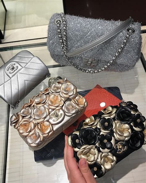 rhinestone flower clutch chanel